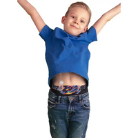 Adjustable belt for insulin pump pouches for kids, featuring a fun design and comfortable fit.
