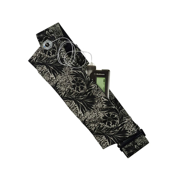 Cinto ajustável para bomba de insulina com gancho em G – Coleção Midnight