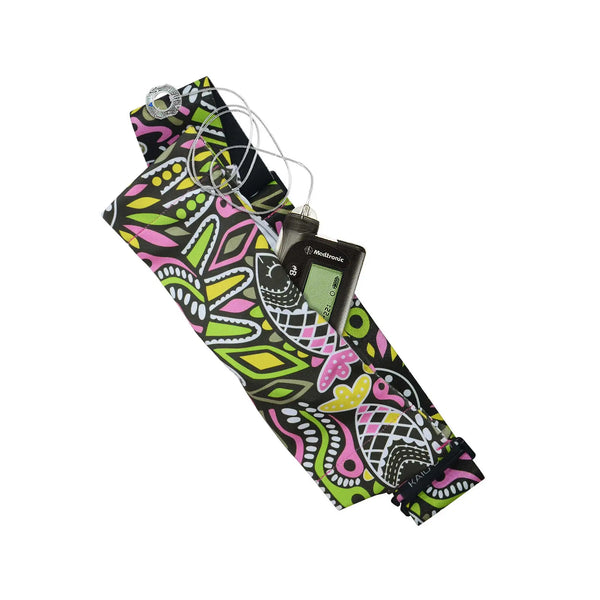 Cinto ajustável para bomba de insulina com gancho em G – Estampados | Dia Belly-Belt 2