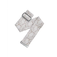 Insulin pump belt in lace with adjustable design and elegant pattern.