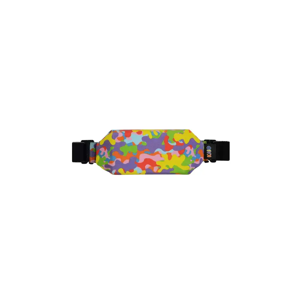 Colorful camouflage Insulin Pump Pouch for children with black straps and stylish design