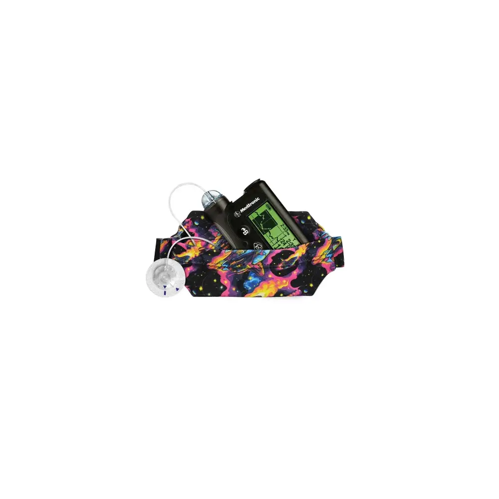 Colorful Insulin Pump Pouch for children with electronic devices and accessories