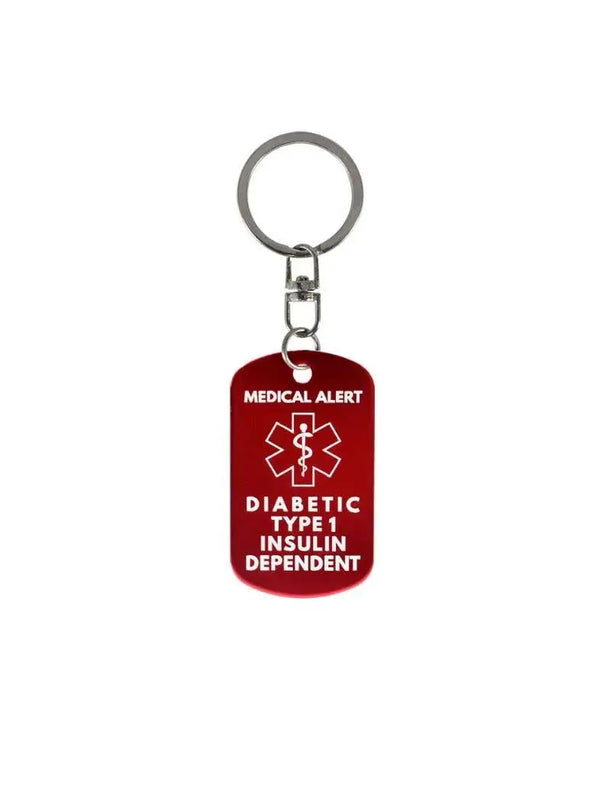 Chaveiro de Metal Dependente de Insulina Tipo 1 Diabético - Kaio-Key Hanger