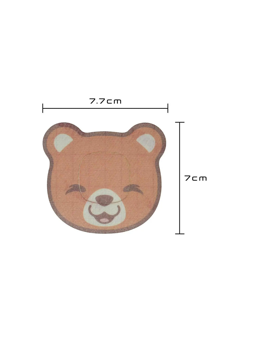 Adesivo de fixação infantil para Simplera Sync, forma de urso, dimensões 7,7 x 7 cm