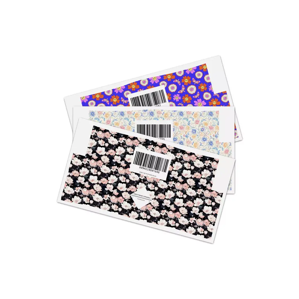Medtronic MiniMed sticker pack, featuring floral designs for insulin pump customization.