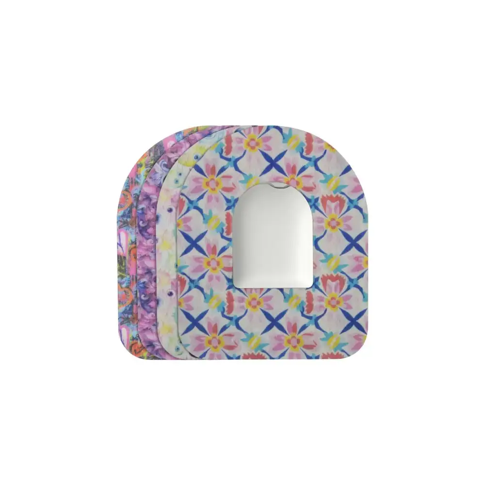 Adesivos de fixação para pod Omnipod, série Spring, 4 padrões empilhados