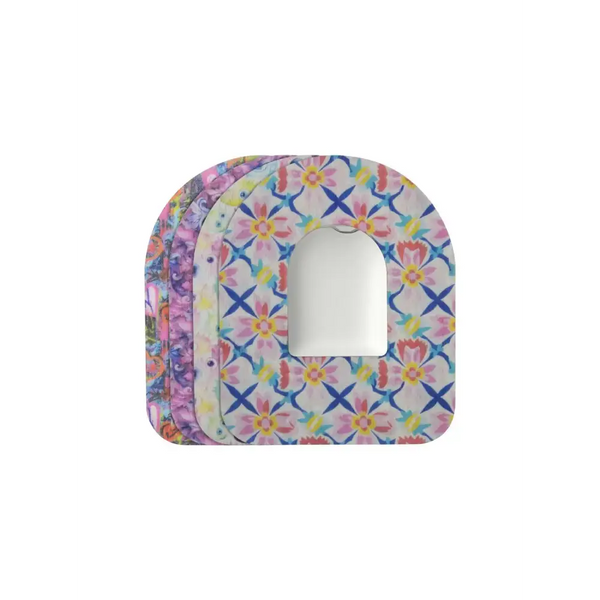 Adesivos de fixação para pod Omnipod, série Spring, 4 padrões empilhados