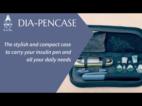 Estojo para caneta de insulina e glucómetro USB, Dia-PenCase