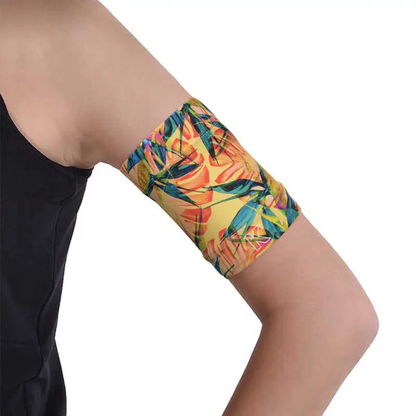 cgm protective armband fauna and flora design adjustable band for securing glucose sensors during activity