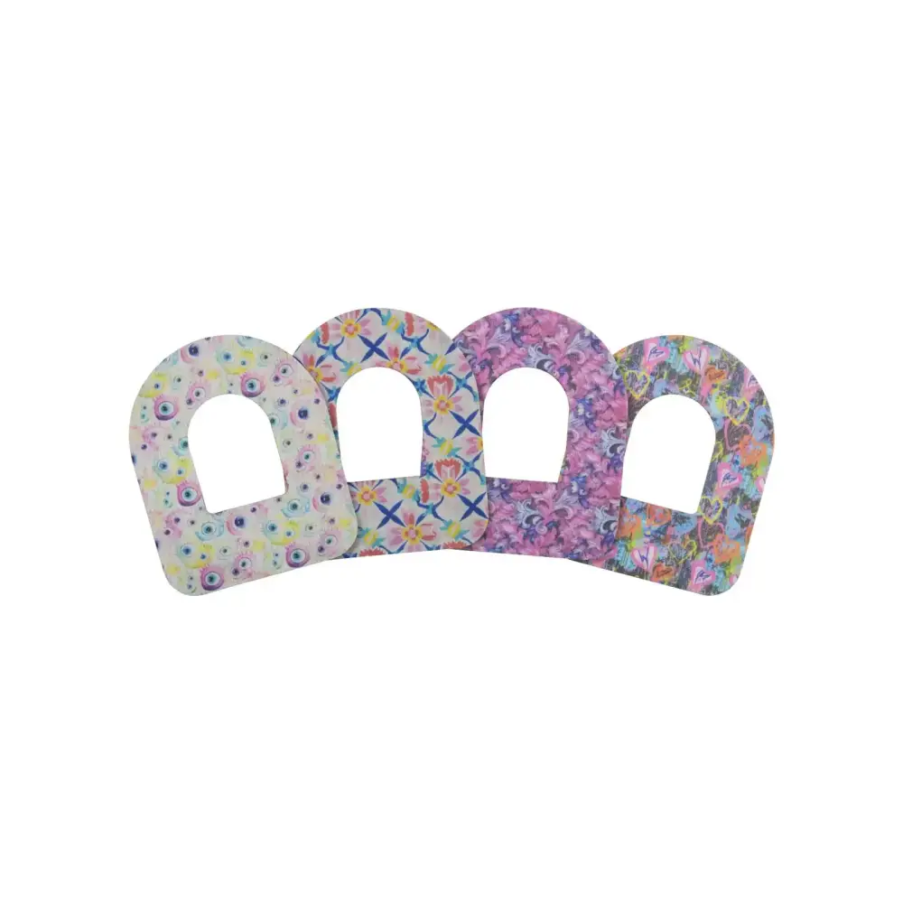 Adesivos de fixação para pod Omnipod, série Spring, Spring Set I, 4 padrões