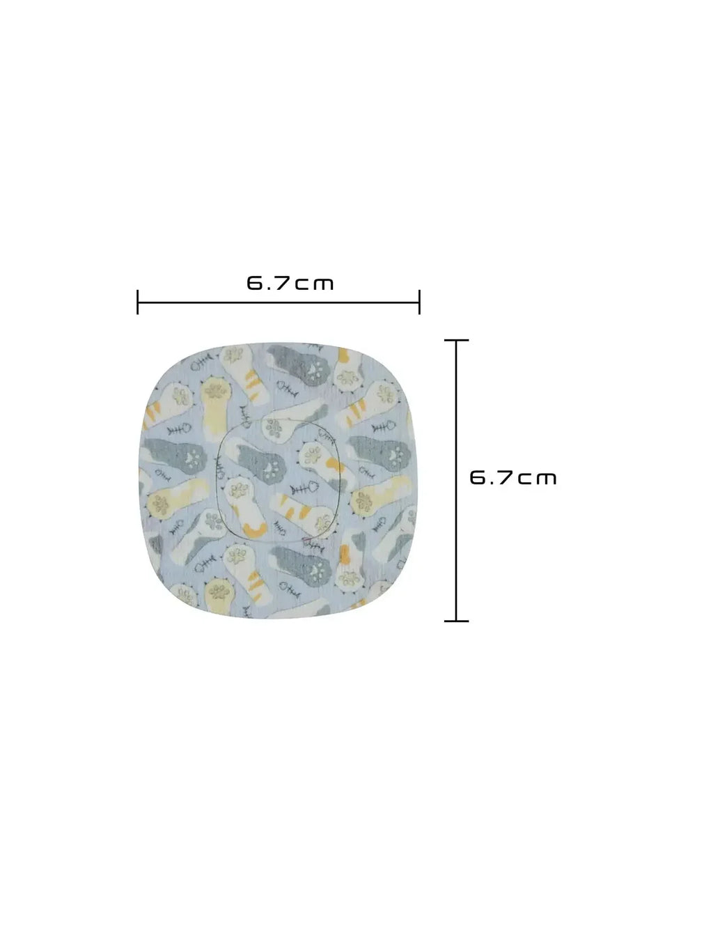 Adesivo de fixação infantil para Simplera Sync, padrão patinhas de gato, dimensões 6,7 x 6,7 cm