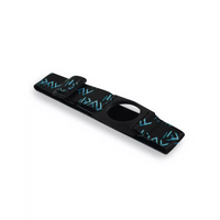 Sinocare iCan i3 Armband - Dia-Style, adjustable elastic band for CGM, black with blue pattern.