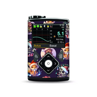 Colorful cartoon animal skin for Medtronic MiniMed Insulin Pump Stickers Christmas Edition