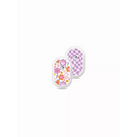 Y2K-themed stickers for Sibionics GS1 CGM with checkerboard and flower power patterns.