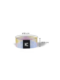 Reversible Diabetes Awareness Wristband in summer colors, 2.5cm height.