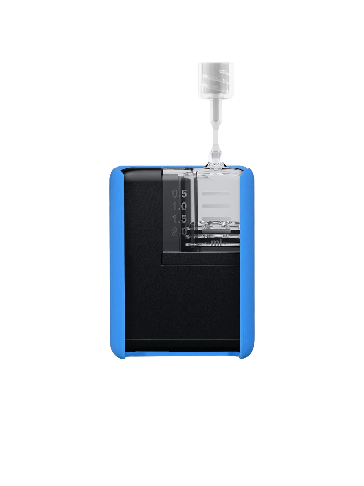 Blue Dia-Mobi Clip fitted around a Tandem Mobi insulin pump
