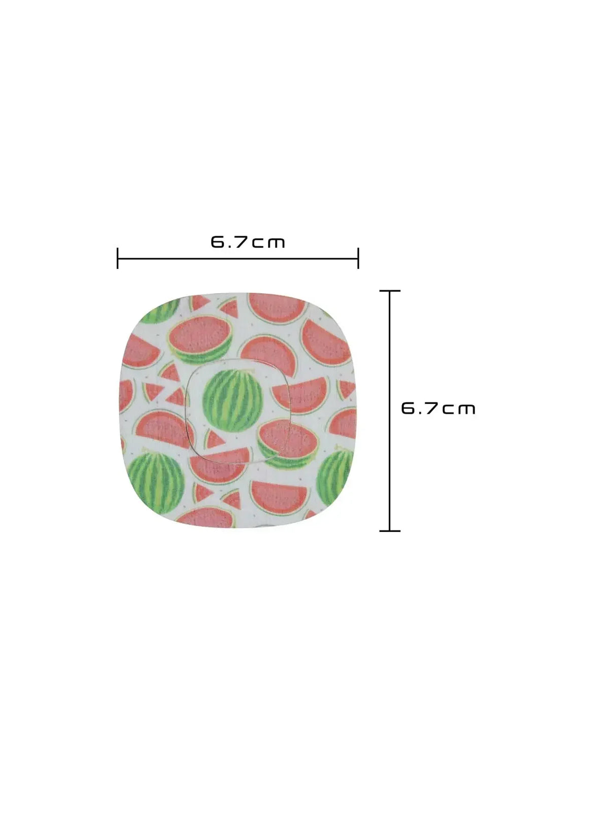 Adesivo de fixação para Simplera Sync, série Fresh, padrão melancia, dimensões 6,7 x 6,7 cm