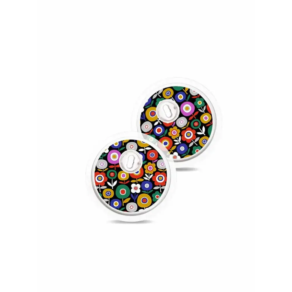 Two beautiful floral Freestyle Libre 3 Sensor Stickers from the Spring Collection