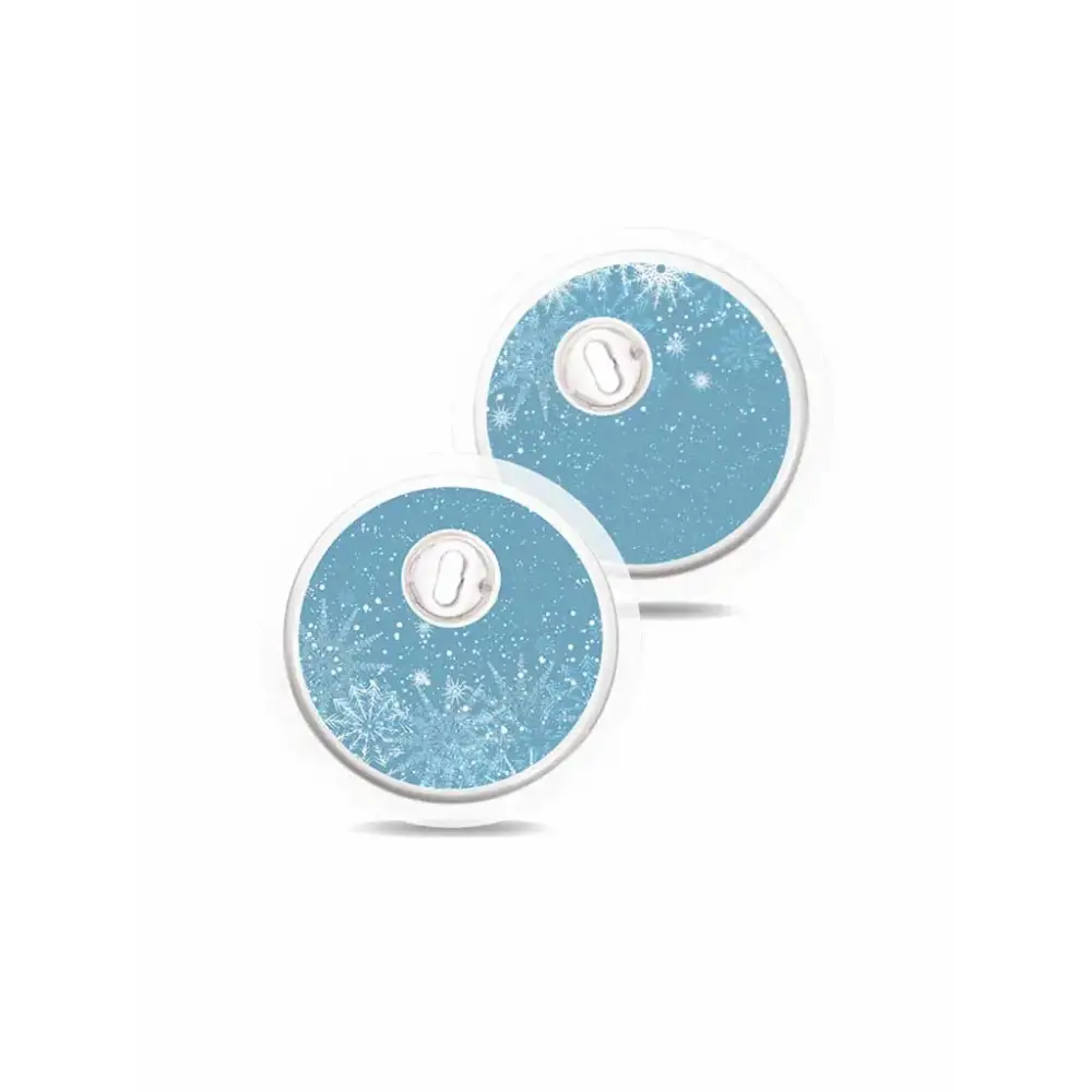 High quality Freestyle Libre sensor stickers with blue snowflake patterns for winter