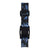 The Freestyle Libre 2 Armband with a black and blue stripe pattern, showcasing the adjustable strap and sensor holder.