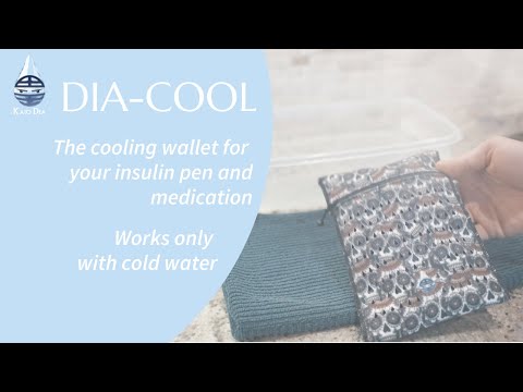 Bolsa de refrigeração para 2 canetas ou 2 frascos de insulina, Dia-Cool Plain Colors