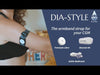Braçadeira elástica para sensor Dexcom G6 numa caixa de lata com 5 autocolantes - Dia-Style Special Edition CORES SÓLIDAS