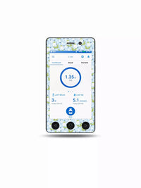 Omnipod DASH decorated with Spring Edition floral stickers.