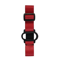 Dexcom G6 Sensor Adjustable Armband in red with black buckle.